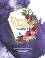 Book cover for Dream Wedding Planner: Geometric Gold, Navy & Rose Bridal Checklist Book for Wedding Planning & Organization