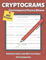Book cover for Cryptograms Puzzle Books for Adults: Cryptoquote books, Inspirational and Motivational, Cryptoquote Puzzle Books for adults (Cryptic Puzzles)