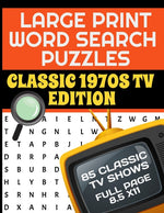 Book cover for Large Print Word Search Puzzles Classic 1970s TV Edition: Great for Seniors and Adults - 85 Television Shows from the Golden Age of TV - Each Puzzle C