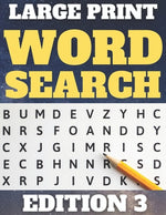 Book cover for Large Print Word Search: 80 Large Print Word Searches for Adults & Seniors - Find Hundreds of Words - Suitable for Kids (Word Set Edition 3)