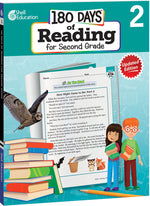 Book cover for 180 Days of Reading for Second Grade: Practice, Assess, Diagnose