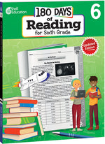 Book cover for 180 Days(tm) Reading for Sixth Grade, 2nd Edition: Practice, Assess, Diagnose