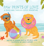 Book cover for Paw Prints of Love: A Rhed and Thatcher Beach Adventure