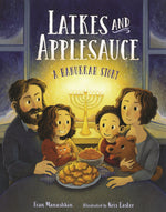 Book cover for Latkes and Applesauce: A Hanukkah Story