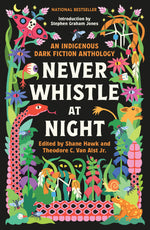 Book cover for Never Whistle at Night: An Indigenous Dark Fiction Anthology
