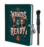 Book cover for Harry Potter: Wands at the Ready Lock & Key Diary