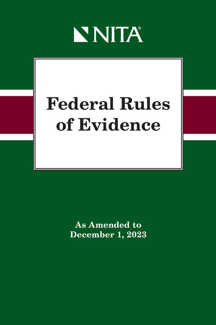 Book cover for Federal Rules of Evidence: As Amended to December 1, 2023