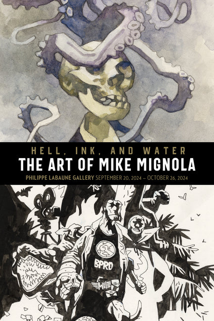 Book cover for Hell, Ink & Water: The Art of Mike Mignola