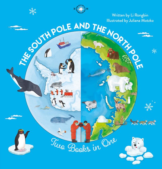 Book cover for South Pole and the North Pole. Two Books Into One