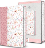 Book cover for Biblia Rvr 1960 Letra Gigante, Símil Piel Rosada Con Flores (Edición Cantos Pintados / Spanish Bible Rvr 1960 Giant Print Handy Size Leathersoft Pink