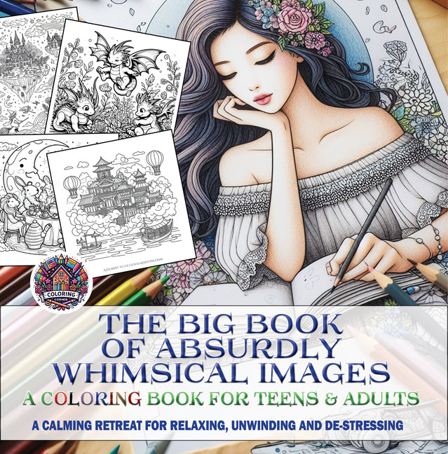 Book cover for Big Book of Absurdly Whimsical Images: A Coloring Book for Teens & Adults