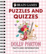 Book cover for Brain Games - Puzzles and Quizzes: Dolly Parton Facts and Information