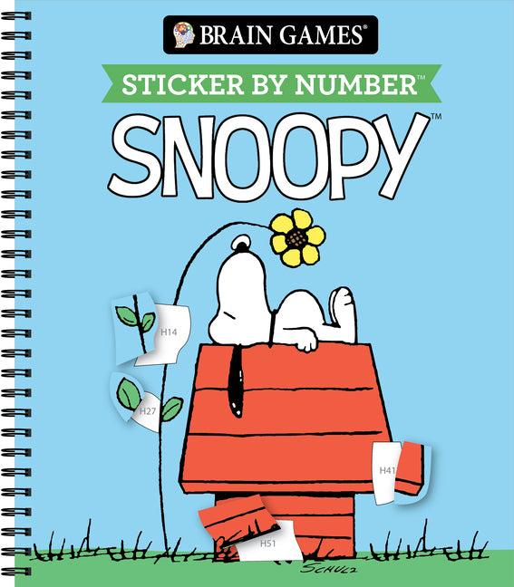 Book cover for Brain Games - Sticker by Number: Snoopy