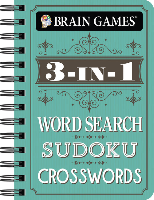 Book cover for Brain Games - To Go - 3-In-1: Word Search, Sudoku, Crosswords