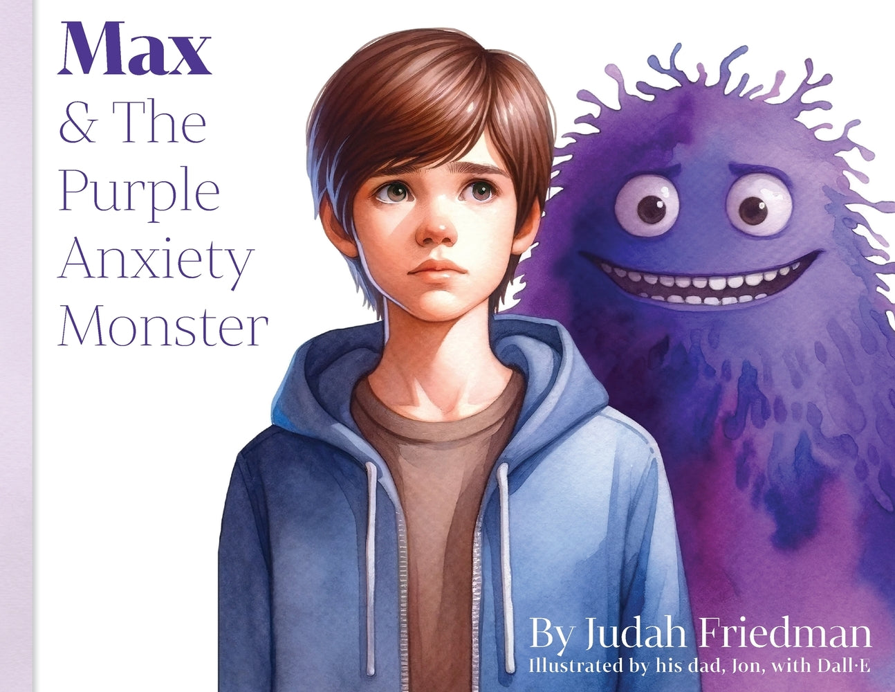Book cover for Max & The Purple Anxiety Monster