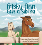 Book cover for Frisky Finn Gets a Sibling