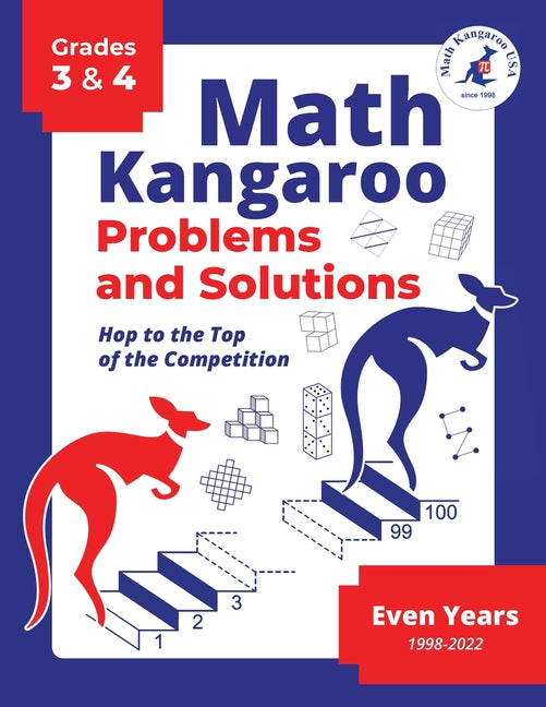 Book cover for Math Kangaroo Problems and Solutions - Grades 3 & 4 - Even Years