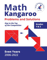 Book cover for Math Kangaroo Problems and Solutions - Grades 1 & 2 - Even Years