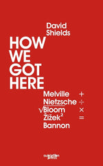 Book cover for How We Got Here: Melville Plus Nietzsche Divided by the Square Root of (Allan) Bloom Times Zizek (Squared) Equals Bannon