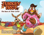 Book cover for Turkey Trot: The Race of Their Lives, Children's Rhyming Picture Book on a Thanksgiving Tale About Gratitude, Read Aloud Thanksgiving Book