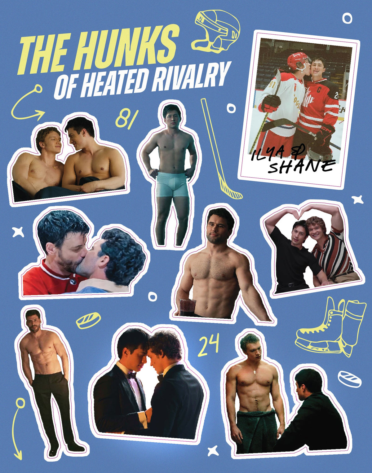 The Hunks Of Heated Rivalry Sticker Sheet