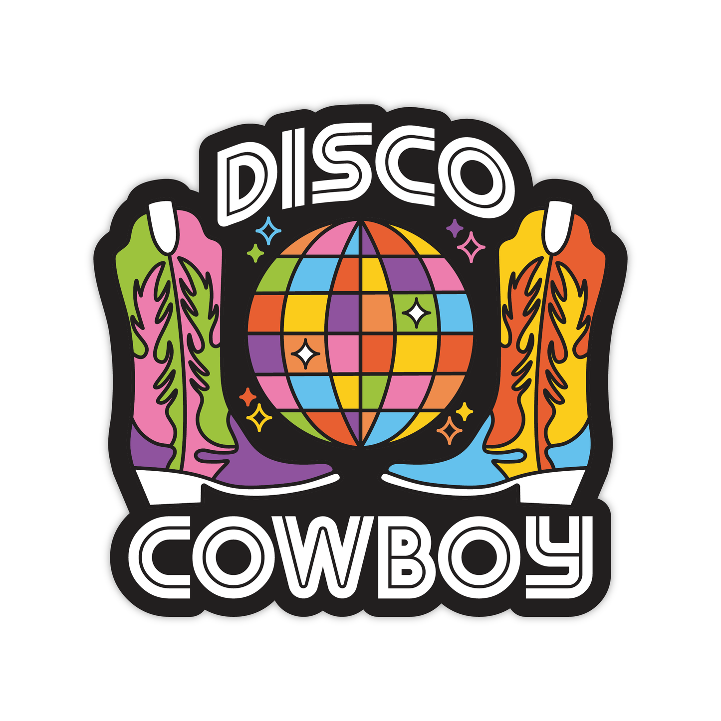 Disco Cowboy Sticker