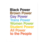 Protest Print: All Power To The People