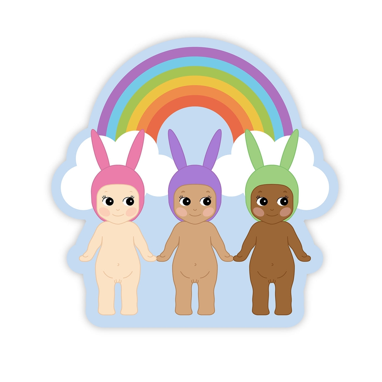 Sunny Angel Rainbow Sticker