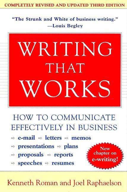 Book cover for Writing That Works, 3rd Edition: How to Communicate Effectively in Business
