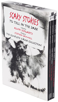 Book cover for Scary Stories Paperback Box Set: The Complete 3-Book Collection with Classic Art by Stephen Gammell