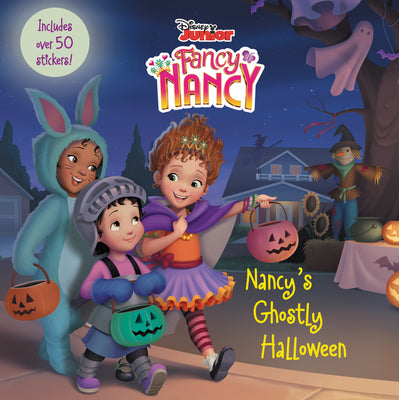 Book cover for Disney Junior Fancy Nancy: Nancy's Ghostly Halloween: Includes Over 50 Stickers!