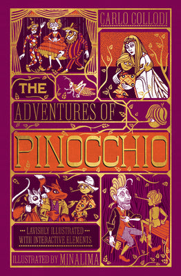 Book cover for The Adventures of Pinocchio (Minalima Edition): (Ilustrated with Interactive Elements)