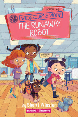 Book cover for Wednesday and Woof #3: The Runaway Robot