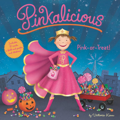 Book cover for Pinkalicious: Pink or Treat!: Includes Cards, a Fold-Out Poster, and Stickers! [With Sheet of Stickers]