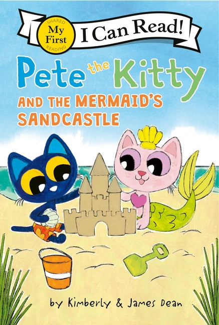 Book cover for Pete the Kitty and the Mermaid's Sandcastle