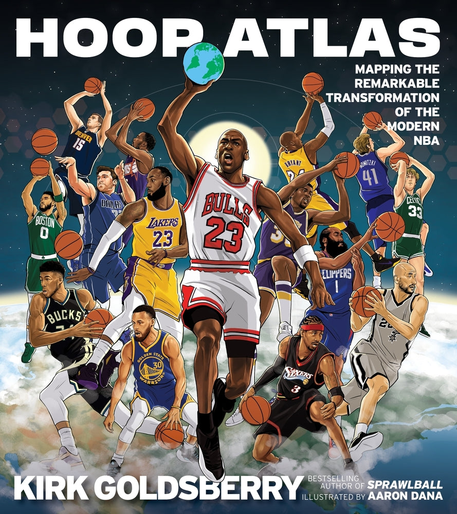 Book cover for Hoop Atlas: Mapping the Remarkable Transformation of the Modern NBA