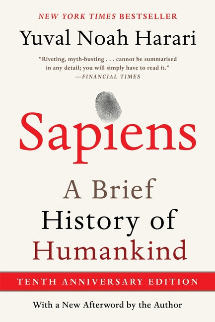 Book cover for Sapiens [Tenth Anniversary Ed]: A Brief History of Humankind