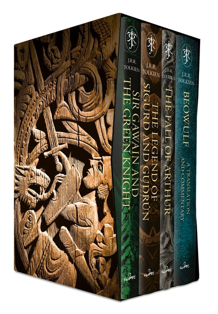 Book cover for Tolkien Myths and Legends Box Set: Sir Gawain and the Green Knight, the Legend of Sigurd and Gudrún, the Fall of Arthur, Beowulf