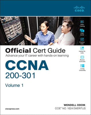 Book cover for CCNA 200-301 Official Cert Guide, Volume 1
