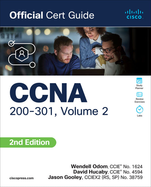 Book cover for CCNA 200-301 Official Cert Guide, Volume 2