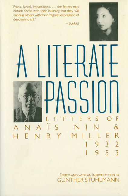 Book cover for Literate Passion: Letters of Anaïs Nin & Henry Miller, 1932-1953