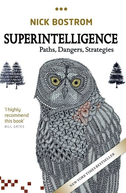 Book cover for Superintelligence: Paths, Dangers, Strategies