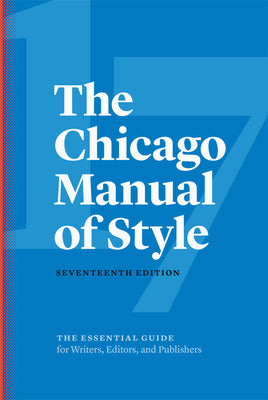 Book cover for The Chicago Manual of Style, 17th Edition