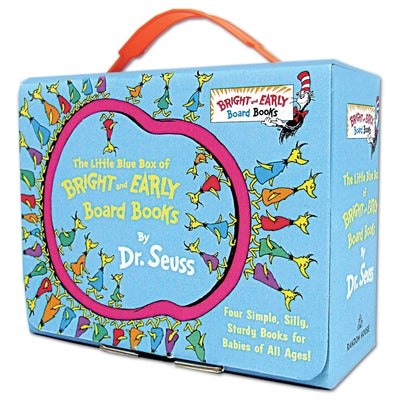 Book cover for The Little Blue Boxed Set of Bright and Early Board Books by Dr. Seuss: Hop on Pop; Oh, the Thinks You Can Think!; Ten Apples Up on Top!; The Shape of