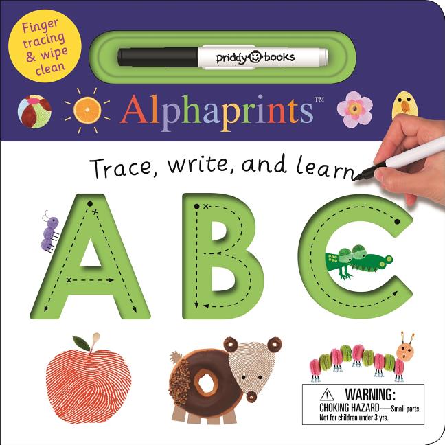 Book cover for Alphaprints: Trace, Write, and Learn ABC: Finger Tracing & Wipe Clean