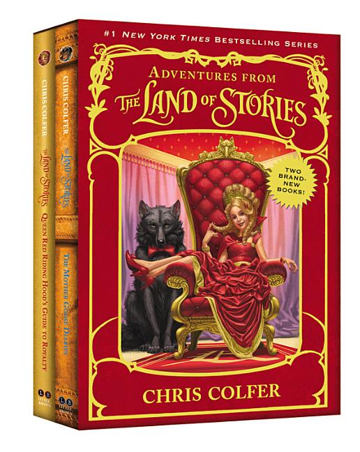 Book cover for Adventures from the Land of Stories Set: The Mother Goose Diaries and Queen Red Riding Hood's Guide to Royalty