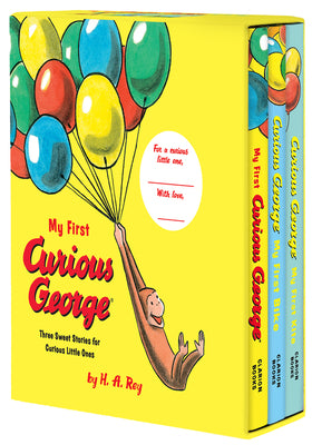 Book cover for My First Curious George 3-Book Box Set: My First Curious George, Curious George: My First Bike, Curious George: My First Kite