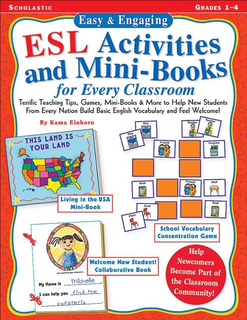 Book cover for Easy & Engaging ESL Activities and Mini-Books for Every Classroom: Teaching Tips, Games, and Mini-Books for Building Basic English Vocabulary!