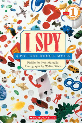 Book cover for I Spy: 4 Picture Riddle Books (Scholastic Reader, Level 1): 4 Picture Riddle Books