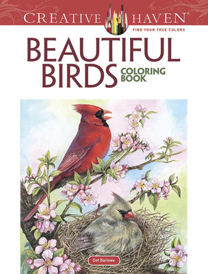 Book cover for Creative Haven Beautiful Birds Coloring Book